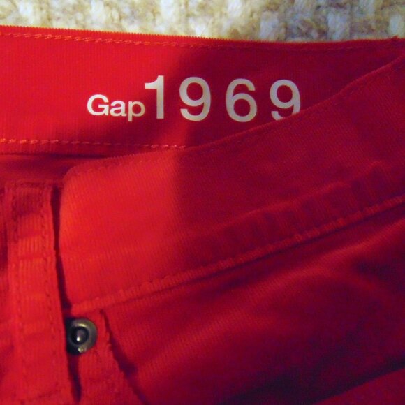 Whimsigoth Red Corduroy Legging Jeans 25/0R Gap 1969 Vintage Skinny Grunge Y2K - Picture 3 of 8